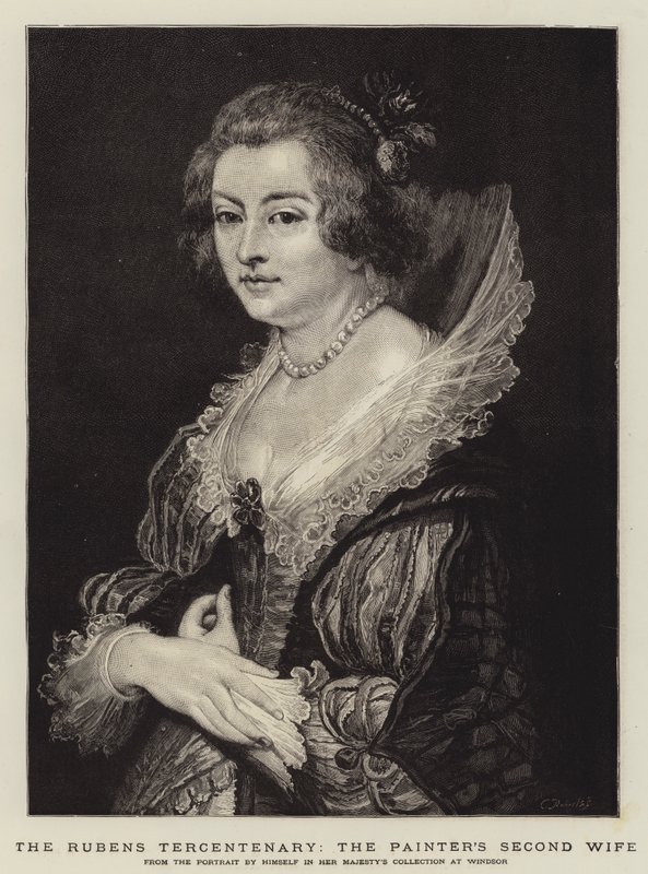 Het Rubens-eeuwfeest, de tweede vrouw van de schilder door Peter Paul Rubens