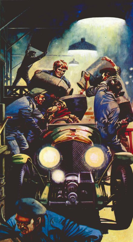 1928 4.5 liter Bentley op Le Mans door Peter Jackson