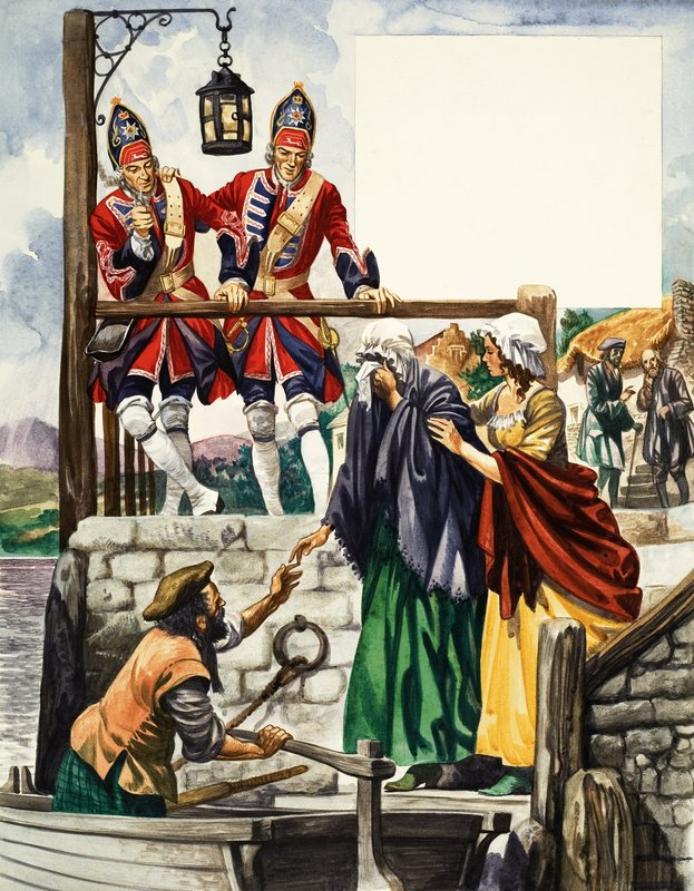 Bonnie Prince Charlie ontsnapt naar Skye door Peter Jackson
