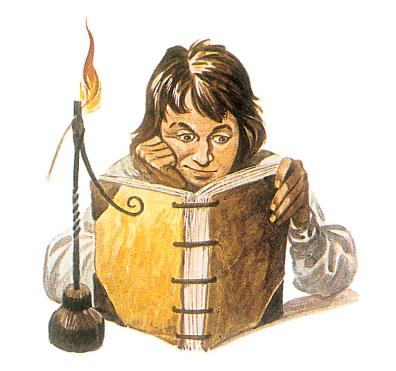 Jongen die leest door Peter Jackson