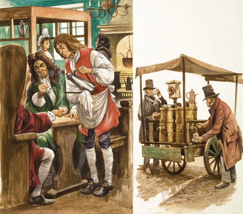 Koffiehuizen en koffieverkopers door Peter Jackson