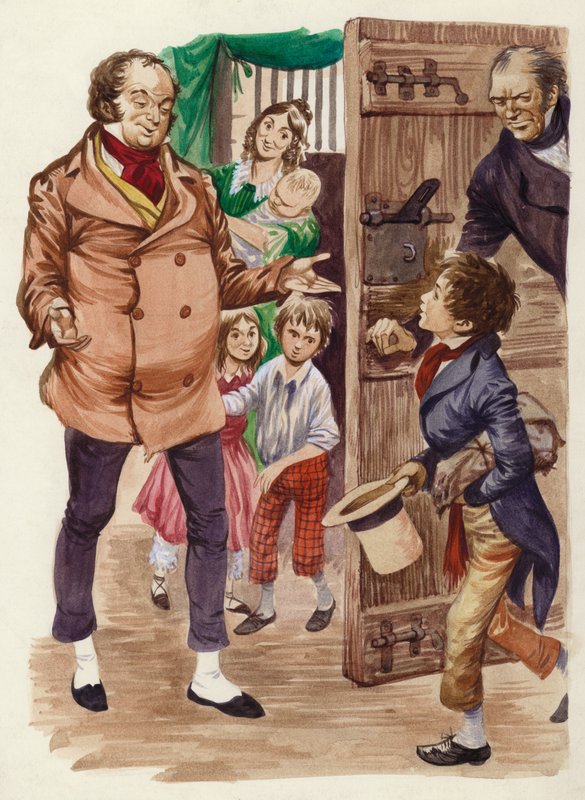 David Copperfield ontmoet Mr Micawber door Peter Jackson