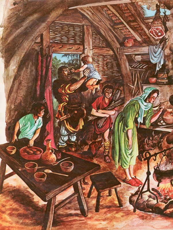 Binnen in het huis van een boer door Peter Jackson