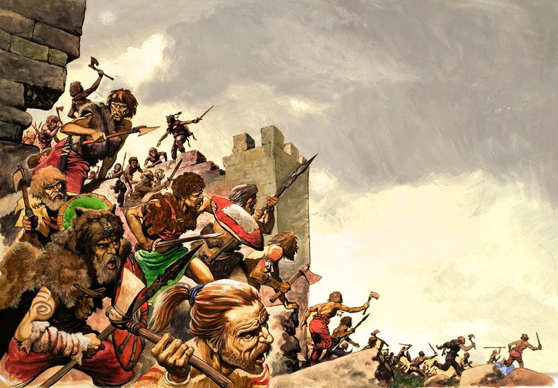 Pictische krijgers vallen Brittannië binnen door Peter Jackson