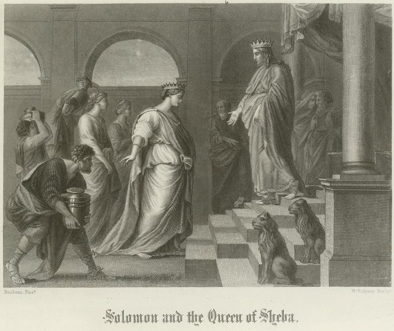 Salomo en de koningin van Sheba door Peter Paul Rubens