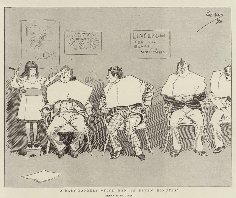 Een Baby Barbier, Vijf Mannen in Zeven Minuten door Phil May