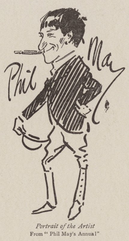 Portret van de kunstenaar door Phil May