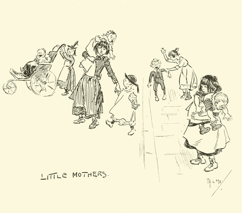 Illustratie voor Phil Mays Gutter-Snipes door Phil May