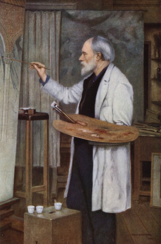 Sir Edward Burne-Jones, naar het portret door zijn zoon, Sir Philip Burne-Jones door Philip Burne Jones