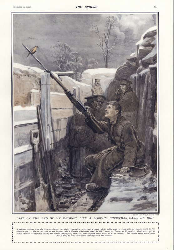 Zat op het uiteinde van mijn bajonet als een verdomde kerstkaart, deed hij door Philip Dadd