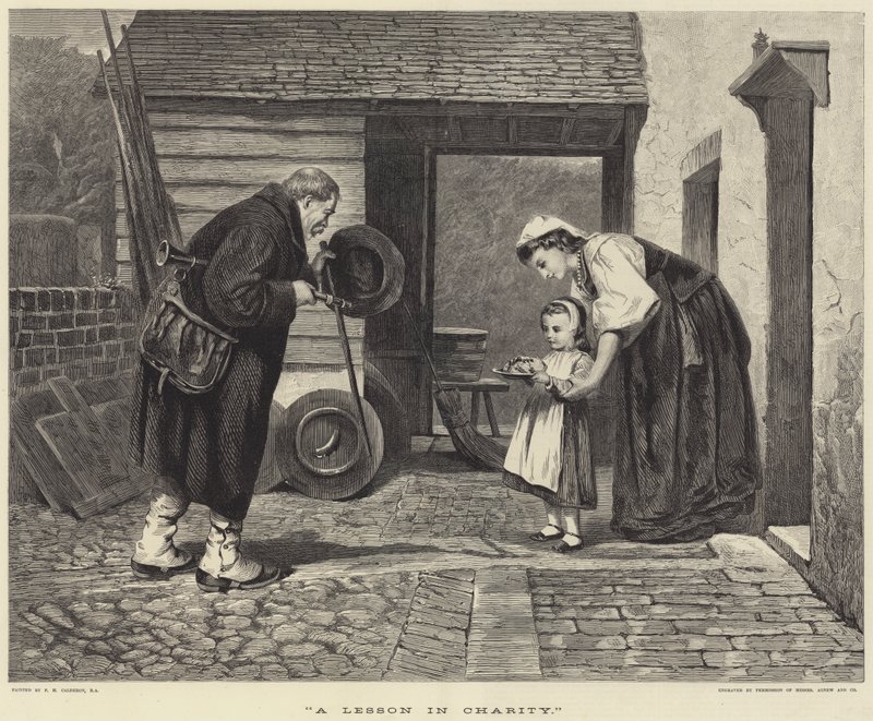 Een les in liefdadigheid door Philip Hermogenes Calderon
