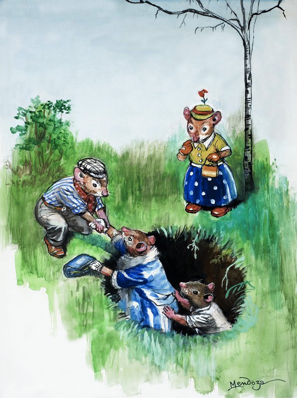 Stadsmuis en plattelandsmuis door Philip Mendoza