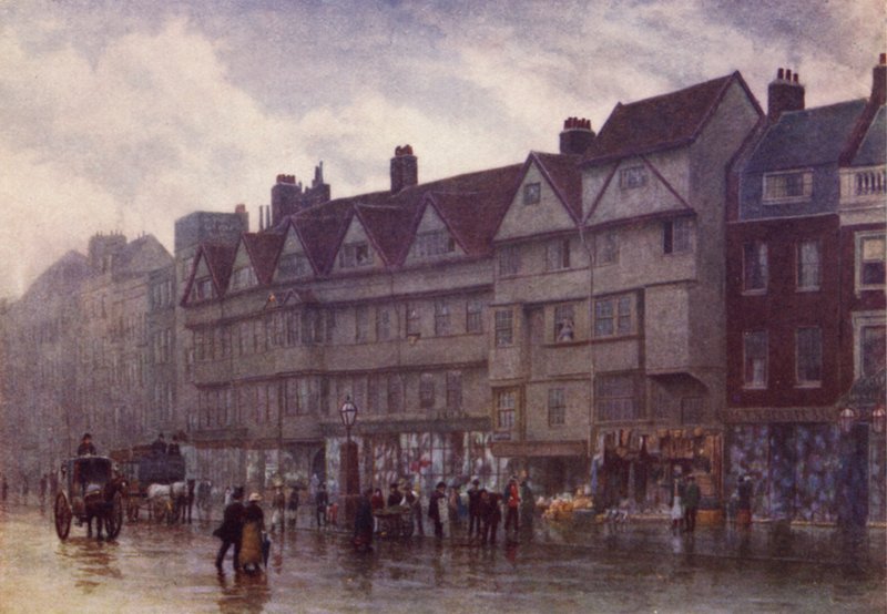Staple Inn, Holborn, 1884 door Philip Norman