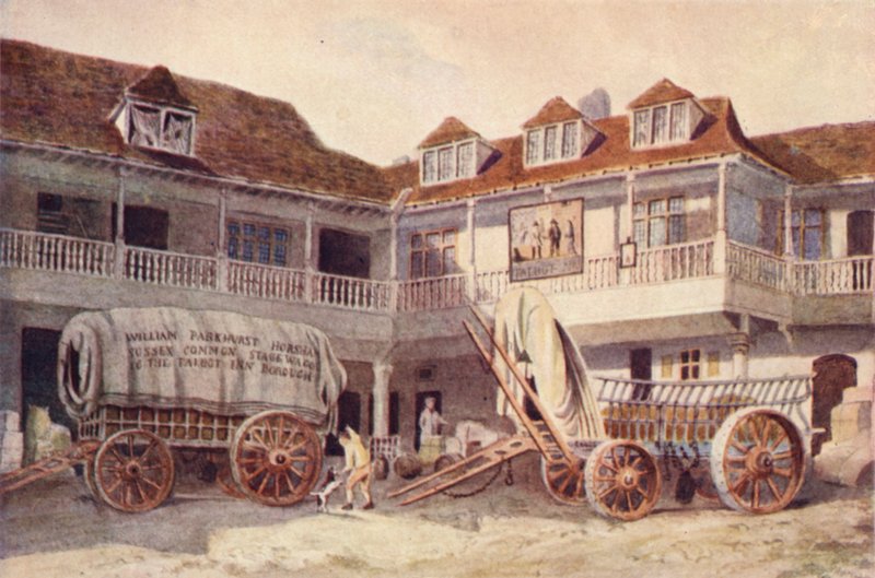 Tabard Inn, Southwark, 1810 door Philip Norman