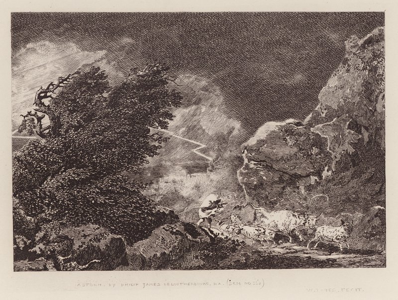 Een Storm door Philippe de (after) Loutherbourg