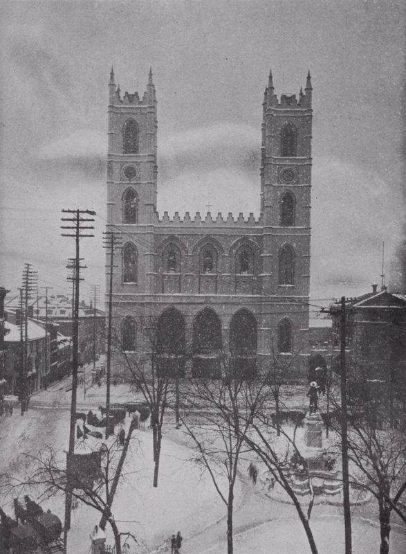 Notre Dame in de winter, Montreal door Photographer Canadian