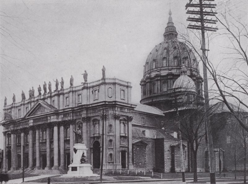 St. James Cathedral, Montreal (zwart-wit foto) door Photographer Canadian