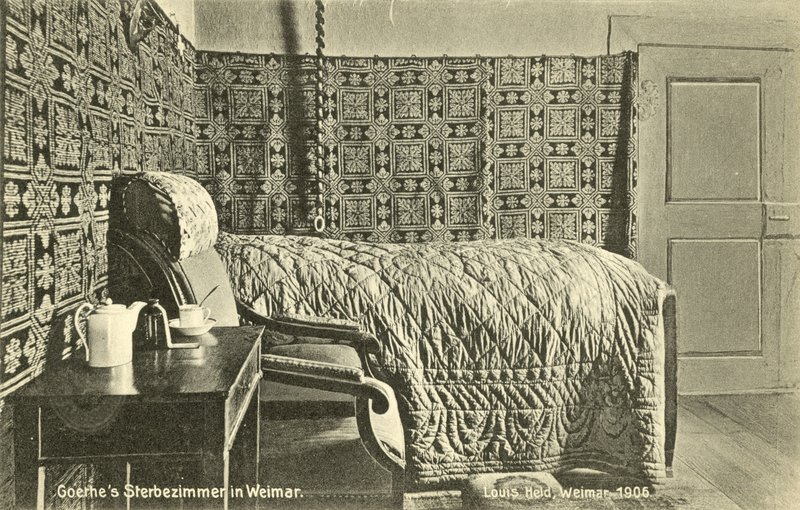 Sterfkamer van Goethe, Weimar door Photographer German
