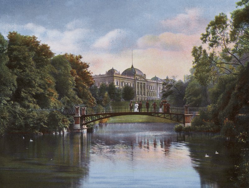 Hamburg: Botanische Tuin met Douanekantoor door Photographer German