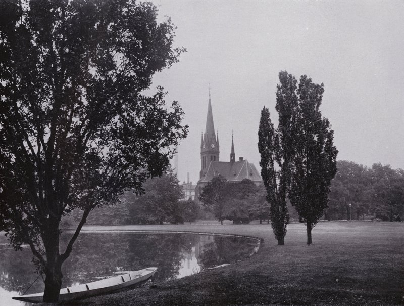 Leipzig: Johannapark met Lutherkerk door Photographer German