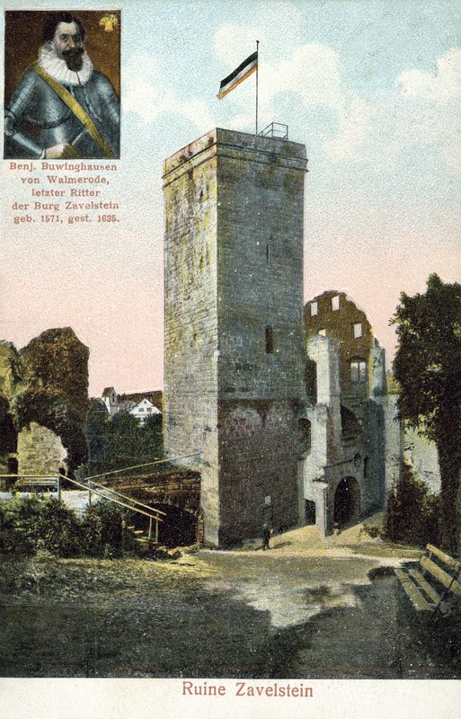 Ruïnes van Kasteel Zavelstein, Duitsland (kleur foto) door Photographer German
