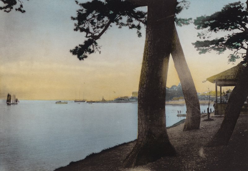 Japan, ca. 1912: Maiko nabij Kobe door Photographer Japanese