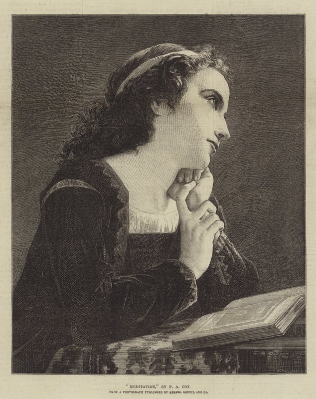 Meditatie door Pierre Auguste Cot