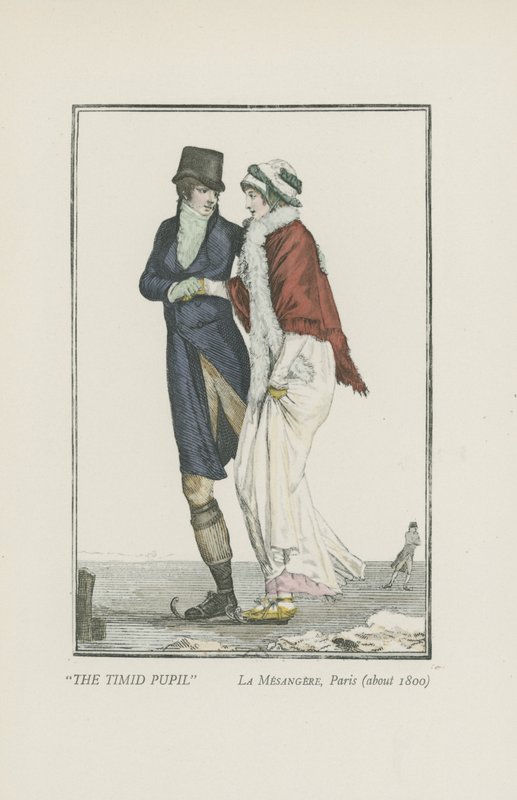 Verlegen leerling, Parijs (ca. 1800) door Pierre de La Mesangere