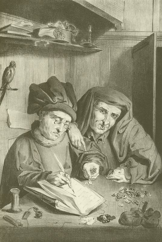 De belastinginners door Quentin Massys or Metsys