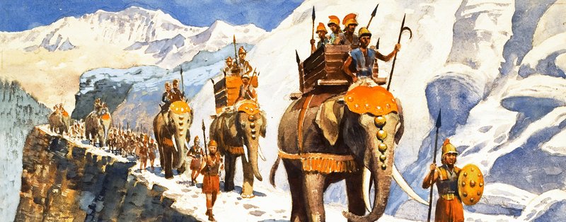 Hannibal in de Alpen door R.B. Davis