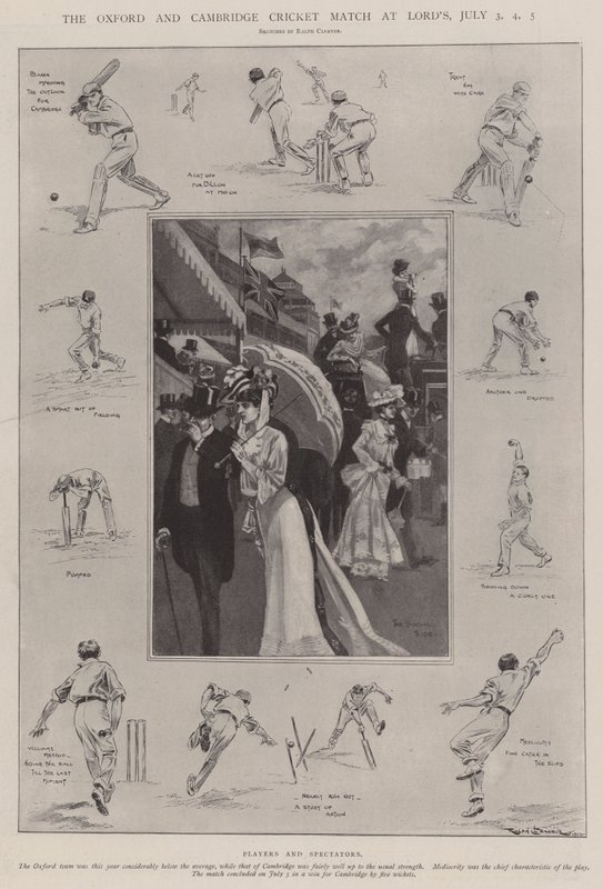 De Oxford en Cambridge Cricketwedstrijd op Lord