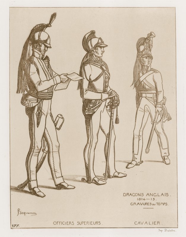 Engelse Dragonders, 1814-15 door Raphael Jacquemin