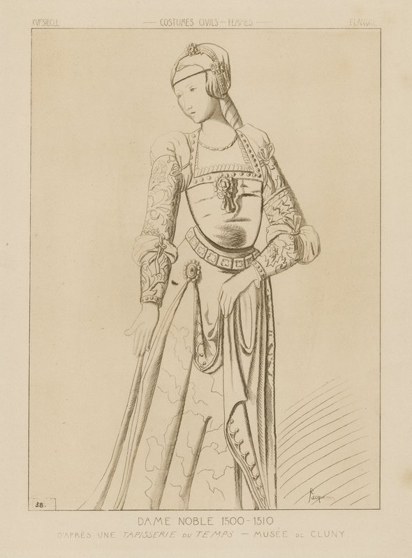 Adellijke vrouw, 1500-1510 door Raphael Jacquemin