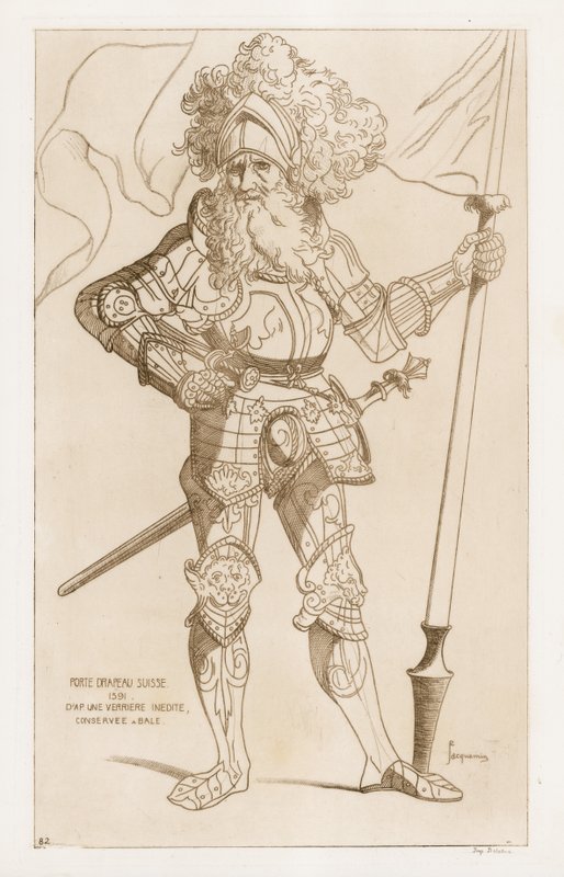 Vaandeldrager Zwitserland, 1391 door Raphael Jacquemin