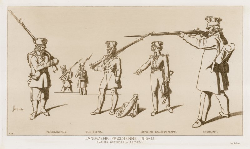 Pruisische Landwehr, 1813-15 door Raphael Jacquemin