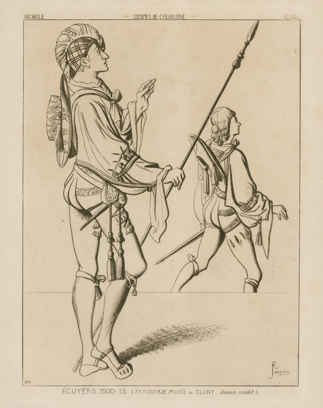 Schildknapen, 1500-1515 door Raphael Jacquemin
