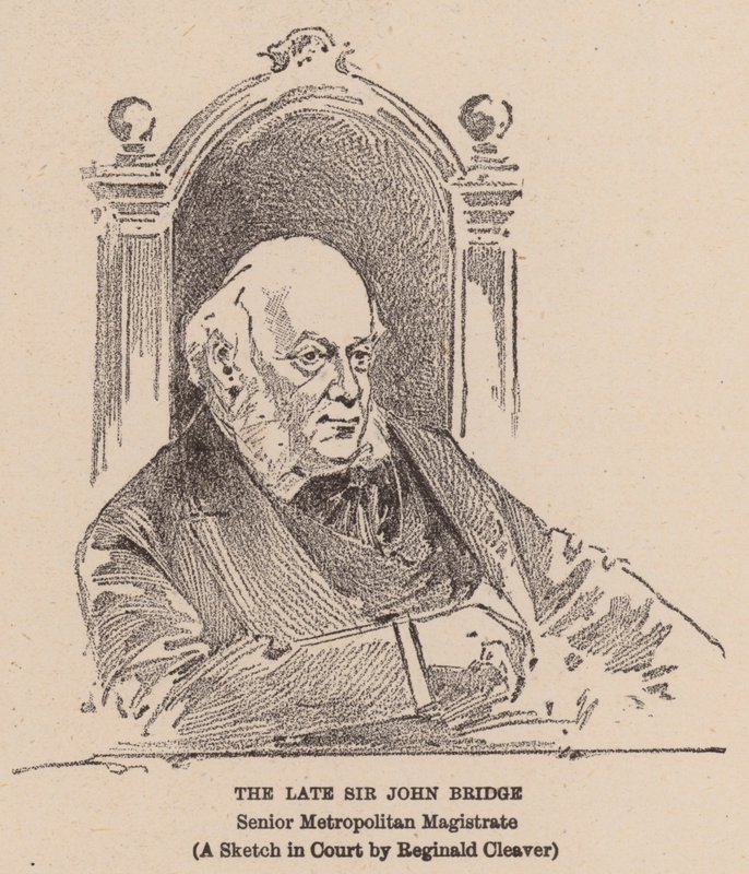 Wijlen Sir John Bridge (litho) door Reginald Thomas Cleaver