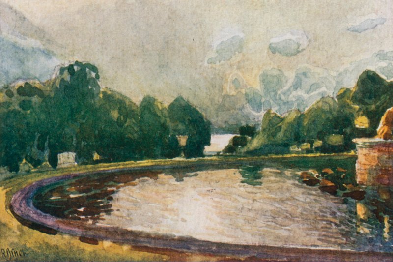 Bassin van Latona, Versailles door Rene Binet