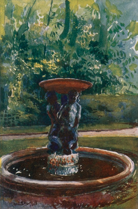Bronzen Amorine in de Allee d
