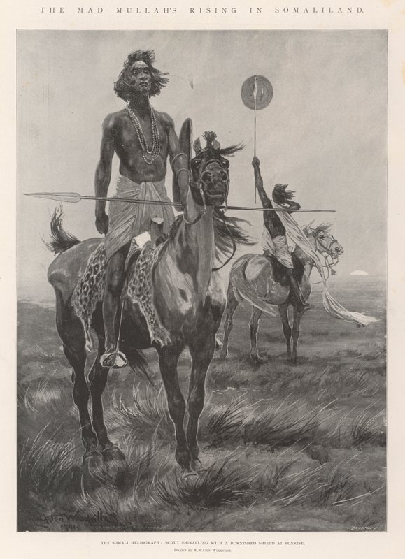 De Opstand van de Gekke Mullah in Somaliland door Richard Caton Woodville junior