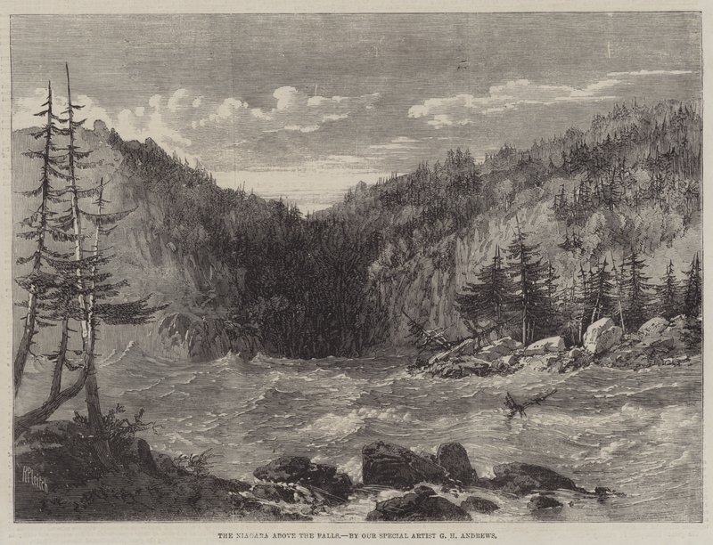 De Niagara boven de watervallen door Richard Principal Leitch