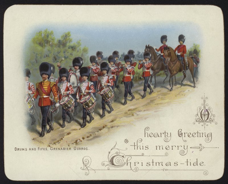 Drums en fifes, Grenadier Guards door Richard Simkin