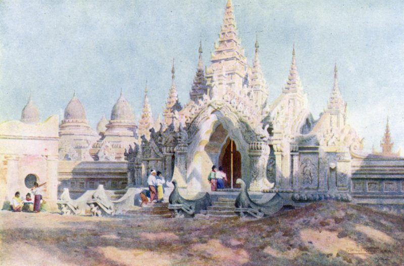 Ingang van de Kuthodau, Mandalay door Robert George Talbot Kelly