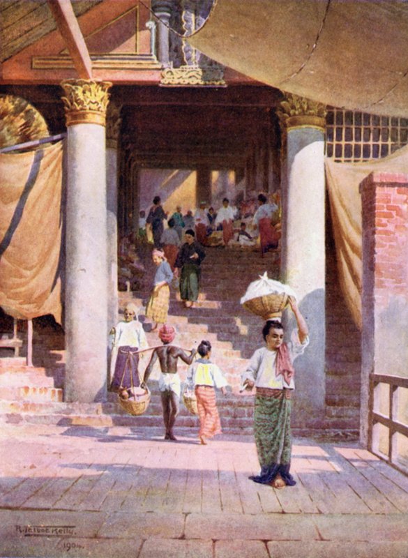 De Pagodetreden, Rangoon door Robert George Talbot Kelly