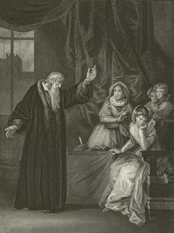 Mary Queen of Scots berispt door Knox door Robert Smirke