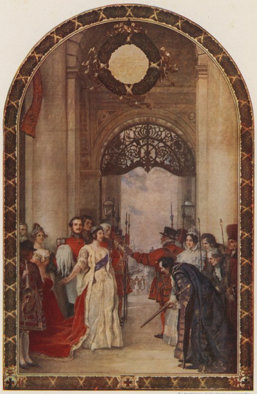 Opening van de Royal Exchange door koningin Victoria, Londen, 1844 door Robert Walker Macbeth