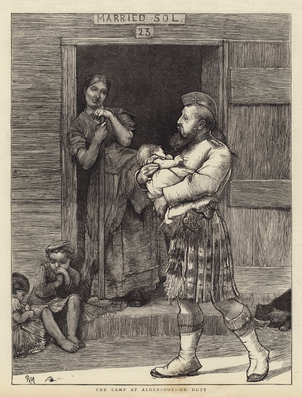 Het Kamp bij Aldershot, Op Dienst door Robert Walker Macbeth