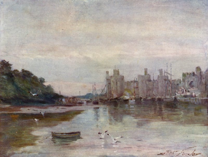 Kasteel van Caernarfon door Robert (after) Fowler