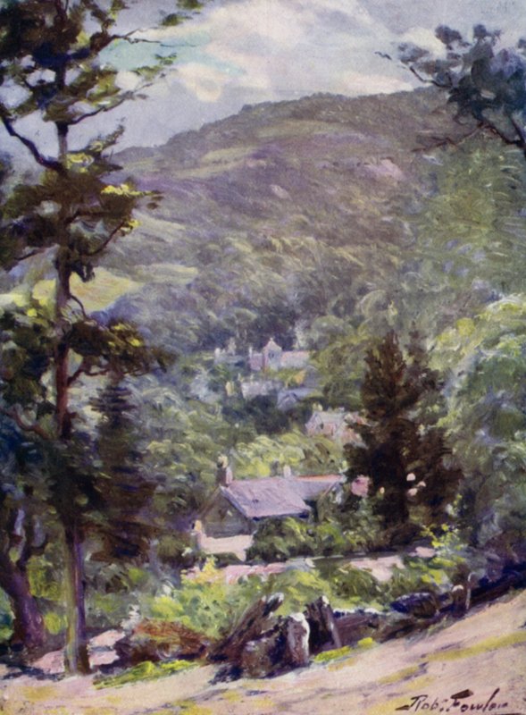 Verre uitzicht op Bettws-y-Coed door Robert (after) Fowler