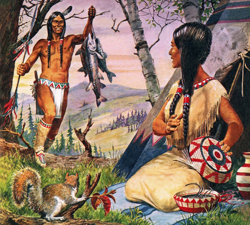 Hiawatha en Minnehaha door Robert Brook